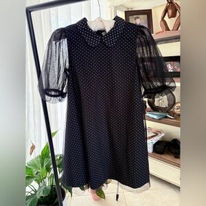 Nordstrom Polka Dot black dress